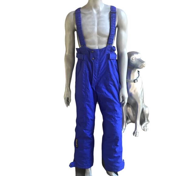 Descente Ski Bib Blue Snow Pants Men’s US Size 40 - Picture 1 of 10